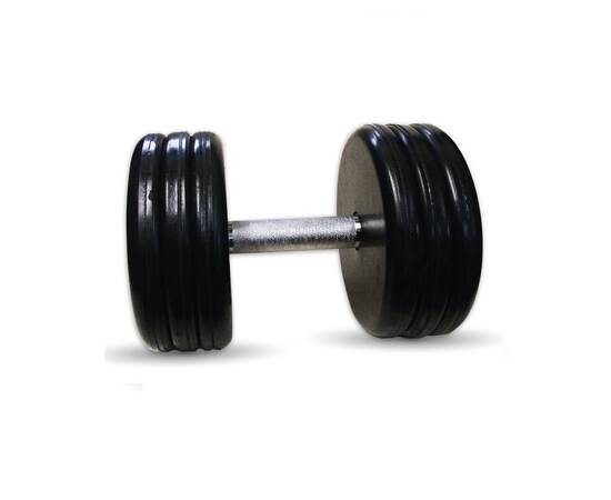 Гантель Barbell 34 кг неразборная классик с вращающейся ручкой хром, фото 