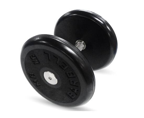 Гантель Barbell 14 кг неразборная классик с вращающейся ручкой хром, фото 