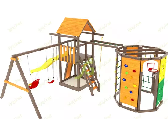 Детская площадка IgraGrad Панда Фани Gride с WorkOut, фото , изображение 2