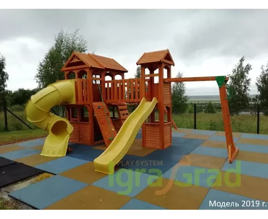 Детская площадка IgraGrad Клубный домик Макси с трубой, фото , изображение 8
