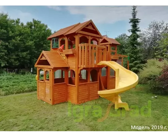 Детская площадка IgraGrad Клубный домик Макси с трубой, фото , изображение 14