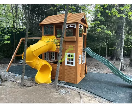Детская площадка IgraGrad Клубный домик 2 с трубой, фото , изображение 6