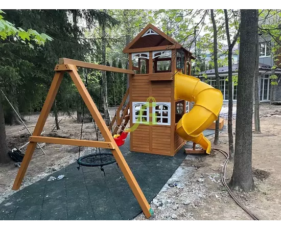 Детская площадка IgraGrad Клубный домик 2 с трубой, фото , изображение 12