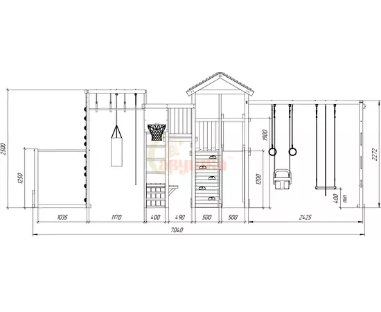 Детская площадка Савушка Мастер 4 Семейная, фото , изображение 8