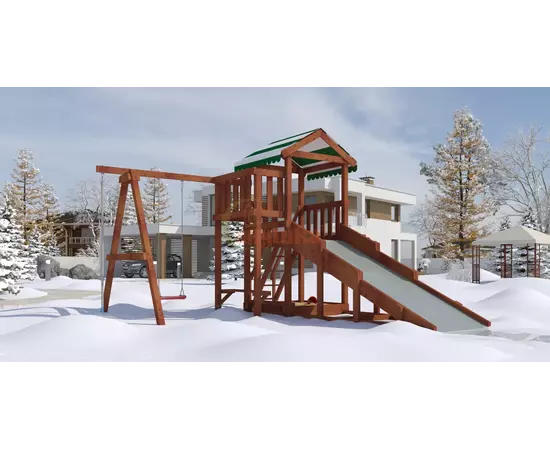 Детская площадка Савушка Мастер 1 (Махагон) 4 сезона, фото , изображение 4